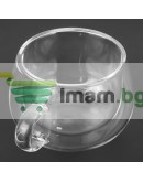 Двустенна стъклена чаша за кафе 100 мл